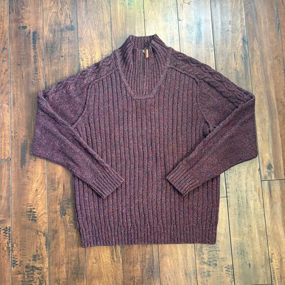 Tommy Bahama Other - Tommy Bahama 1/4 Zip Sweater Mens M Red Wool Silk Blend Golf Preppy Knit